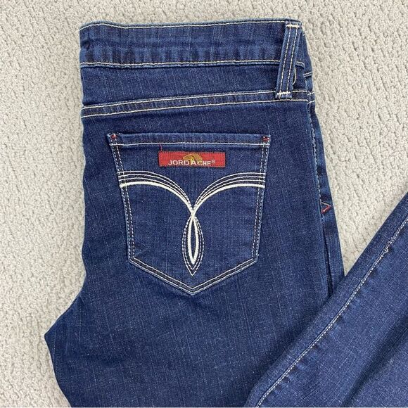 Jordache Women's Vintage Bootcut Dark Wash Jeans Made in USA  |   Size:  31 - Picture 6 of 15